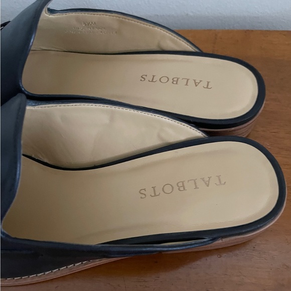 Talbots Black Leather Mule Loafers with Tassels - Picture 5 of 8